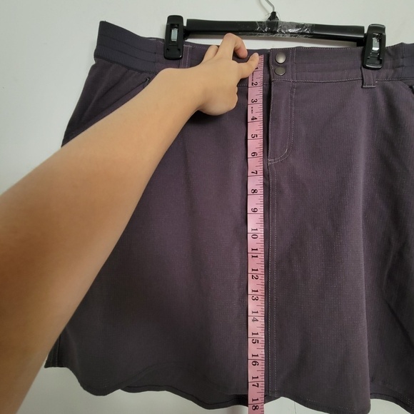 Kuhl Zipper Pocket Drawstring Active Strattus Skort Short Skirt Dark Gray Sz 18W - Picture 12 of 16